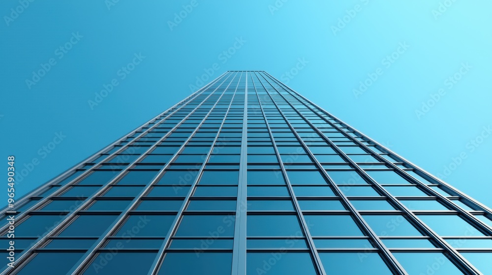 Futuristic Tower of Glass and Steel - Model with Ray Tracing and Reflective Surfaces Futuristic Tower of Glass and Steel - Model with Ray Tracing and Reflective Surfaces