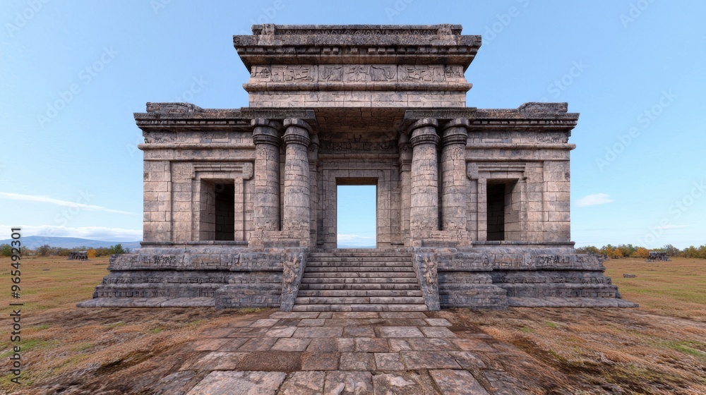 Mystic Ancient Temple - Detailed Weathered Stone Model in Mystic Ancient Temple - Detailed Weathered Stone Model in