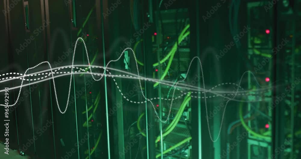 Animation of digital data processing over computer servers