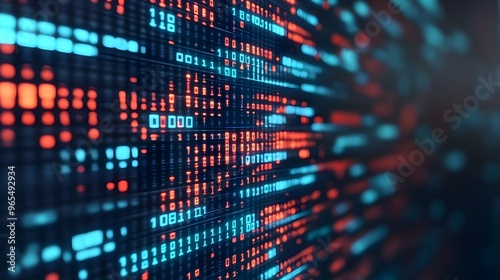 Wallpaper Mural Abstract Digital Code Background, Binary Code, Tech, Data Torontodigital.ca