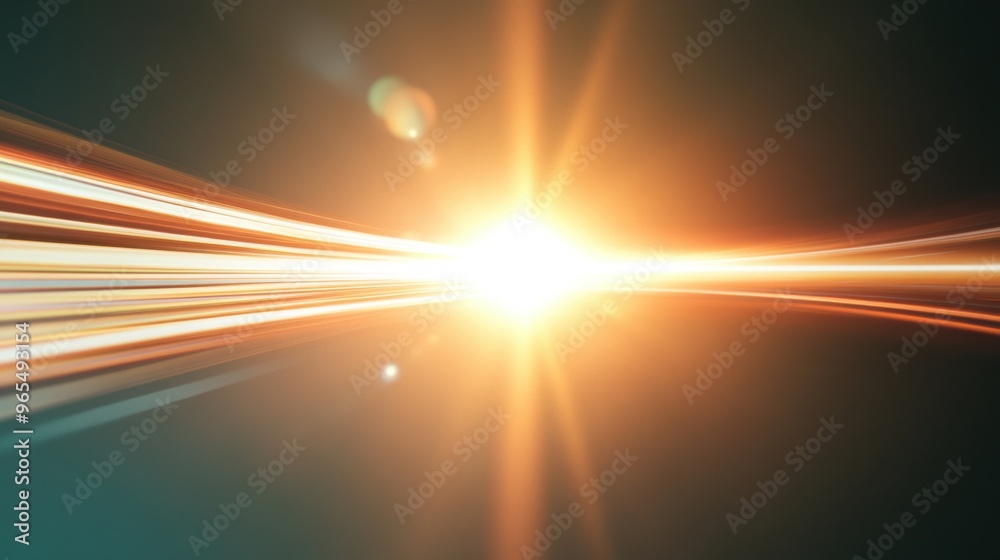 Obraz premium A bright light is shining through a blurry background, AI