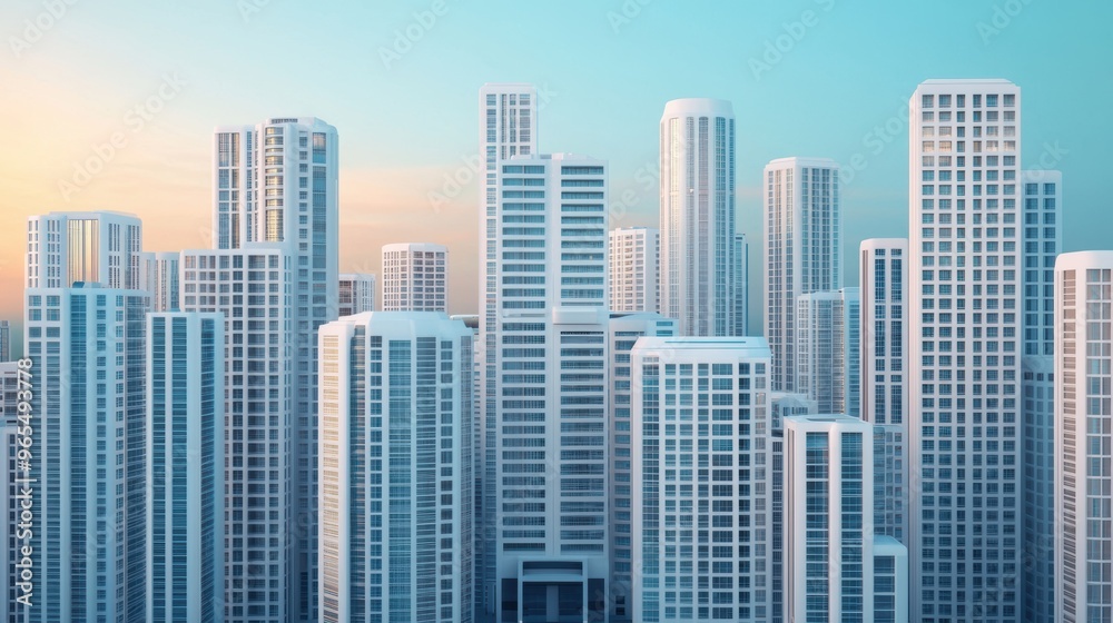 Cityscape of Futuristic Advanced Architecture - Model Representing Modern Urban Development Cityscape of Futuristic Advanced Architecture - Model Representing Modern Urban Development