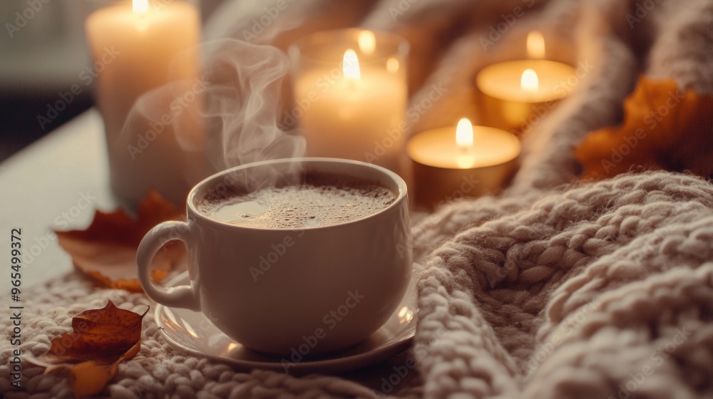Isolated shot of_a mug of_ a hot_drink, in autumn Isolated shot of_a mug of_ a hot_drink, in autumn