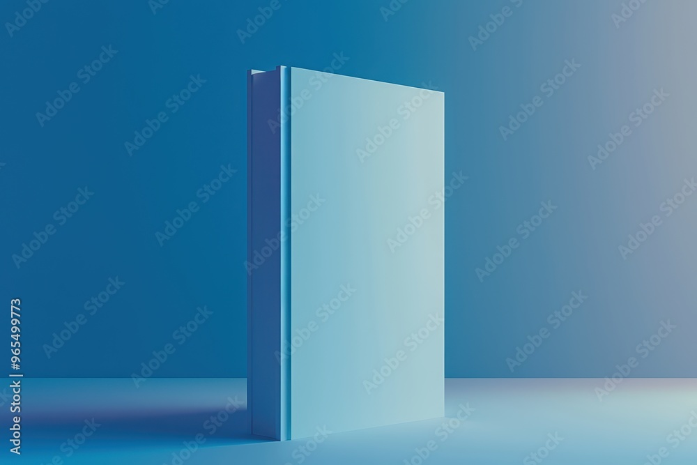 A minimalist book design on a blue background, perfect for showcasing your creative ideas or publishing concepts. A minimalist book design on a blue background, perfect for showcasing your creative ideas or publishing concepts.