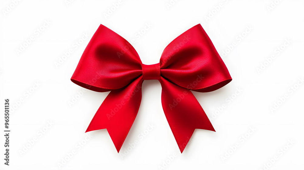  Decorative Red bow isolated on white background