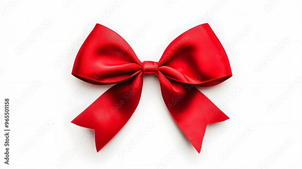  Decorative Red bow isolated on white background