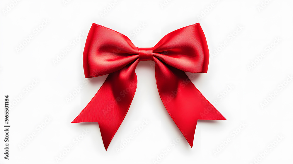  Decorative Red bow isolated on white background