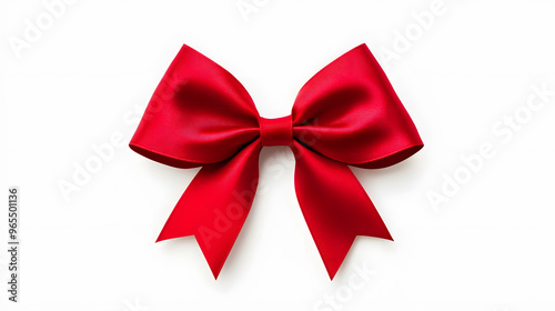  Decorative Red bow isolated on white background