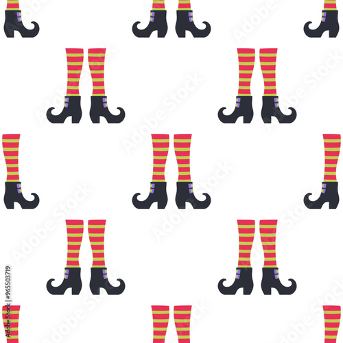 Εκτύπωση καμβά seamless pattern with witch legs