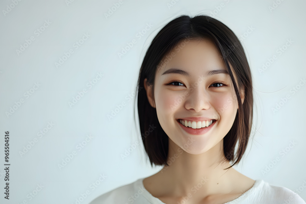 Portrait of young asian woman isolated on white background Portrait of young asian woman isolated on white background