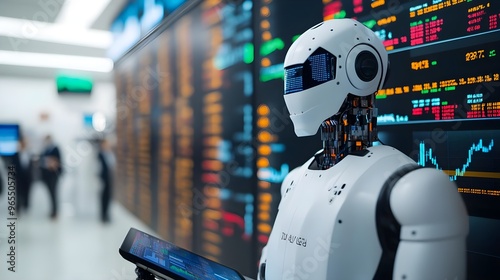 Wallpaper Mural AI Robot Trading Stock Market Data Torontodigital.ca