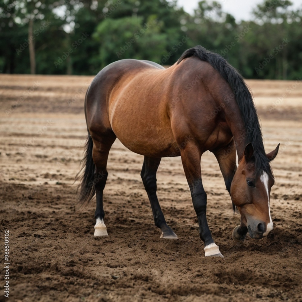 horse in the field