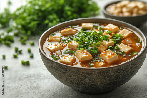 Bowl of miso soup photo