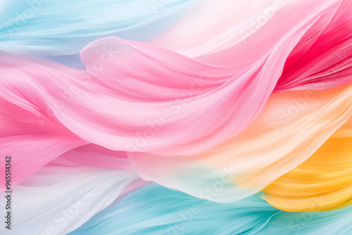 A colorful piece of fabric with a rainbow pattern