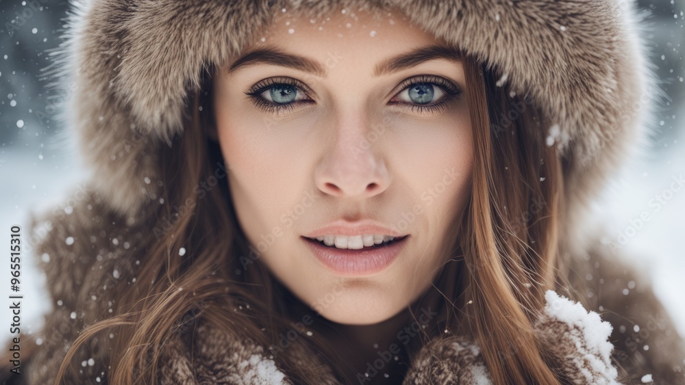 portrait of a person in winter portrait of a person in winter