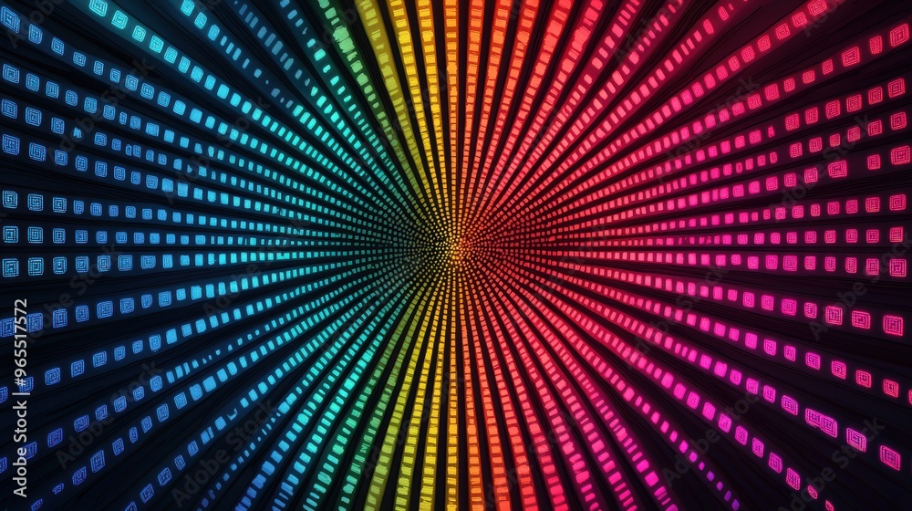 Festive Digital Fireworks Display - Vibrant Pixel Explosions in Festive Digital Fireworks Display - Vibrant Pixel Explosions in