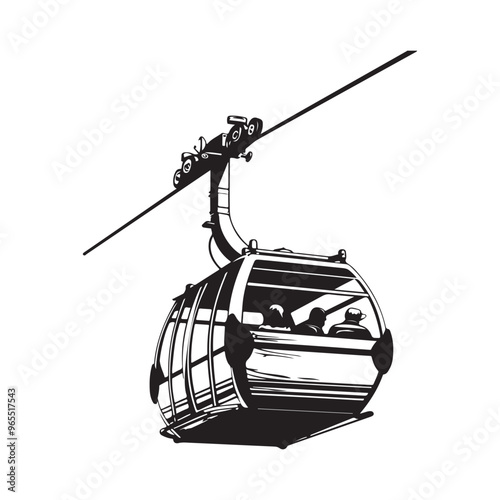 Cable Car Stock Image Vector. Cable Car Stock Illustrations on white background