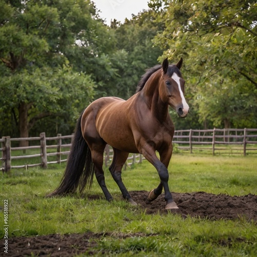 horse in the meadow
