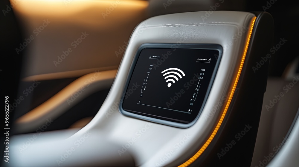 Naklejka premium Wi-Fi Signal Icon in a Business Jet