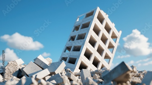 Impressive Earthquake-Resistant Architecture in with Copy Space, Selective Focus - photo