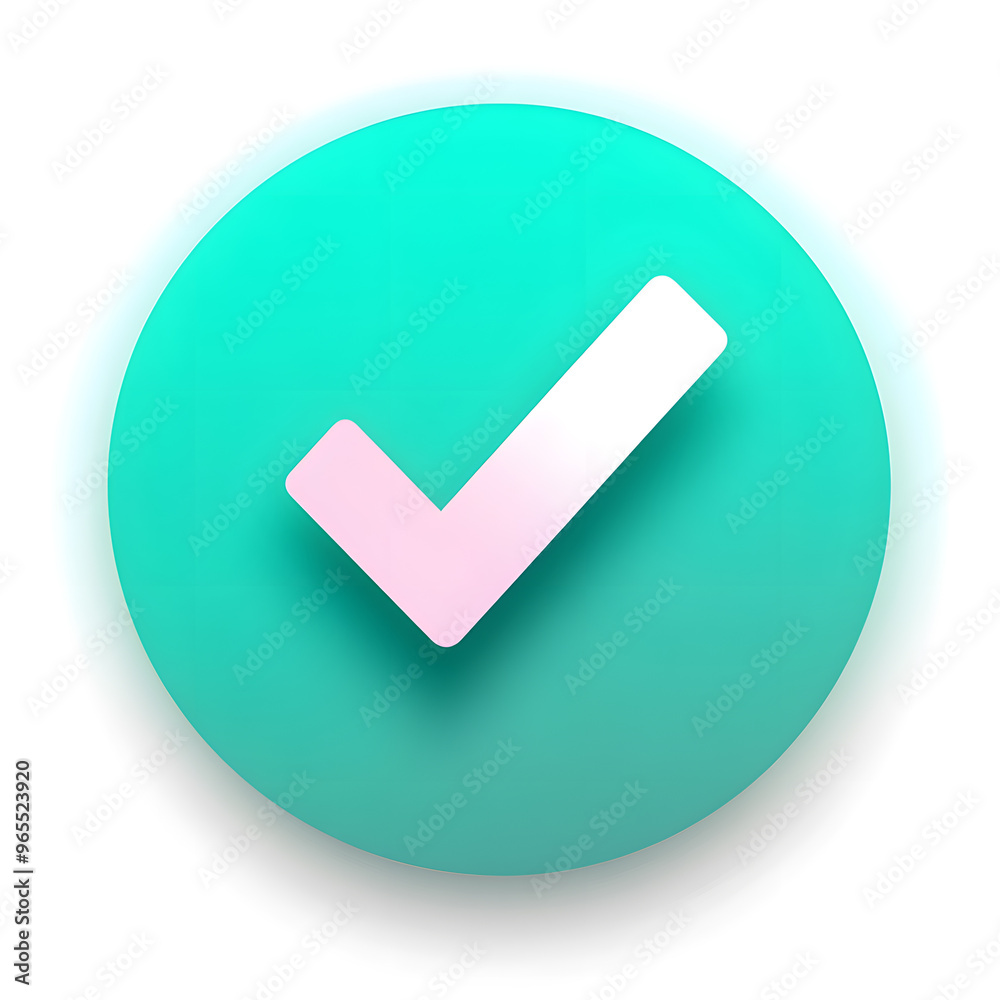 Check mark, completed, done green gradient round icon isolated on white Check mark, completed, done green gradient round icon isolated on white