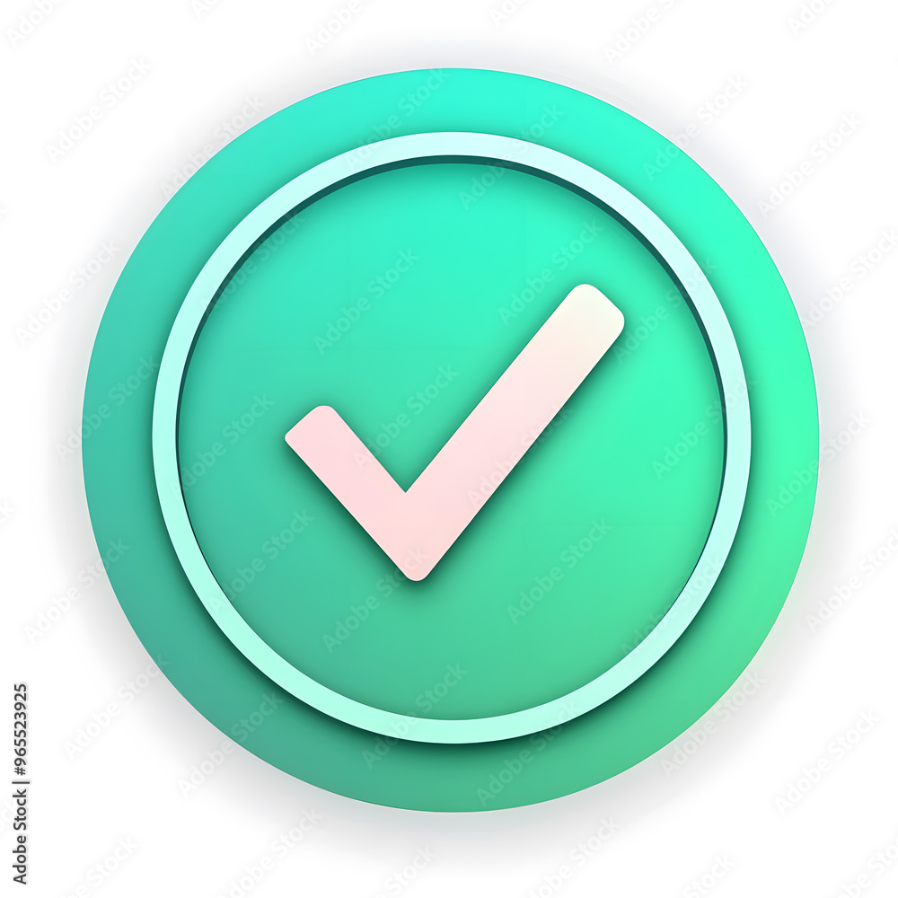 Check mark, completed, done green gradient round icon isolated on white Check mark, completed, done green gradient round icon isolated on white