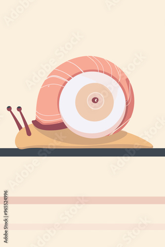 Snail Crawling on Progress Loading Bar Representing Slow Internet Connection