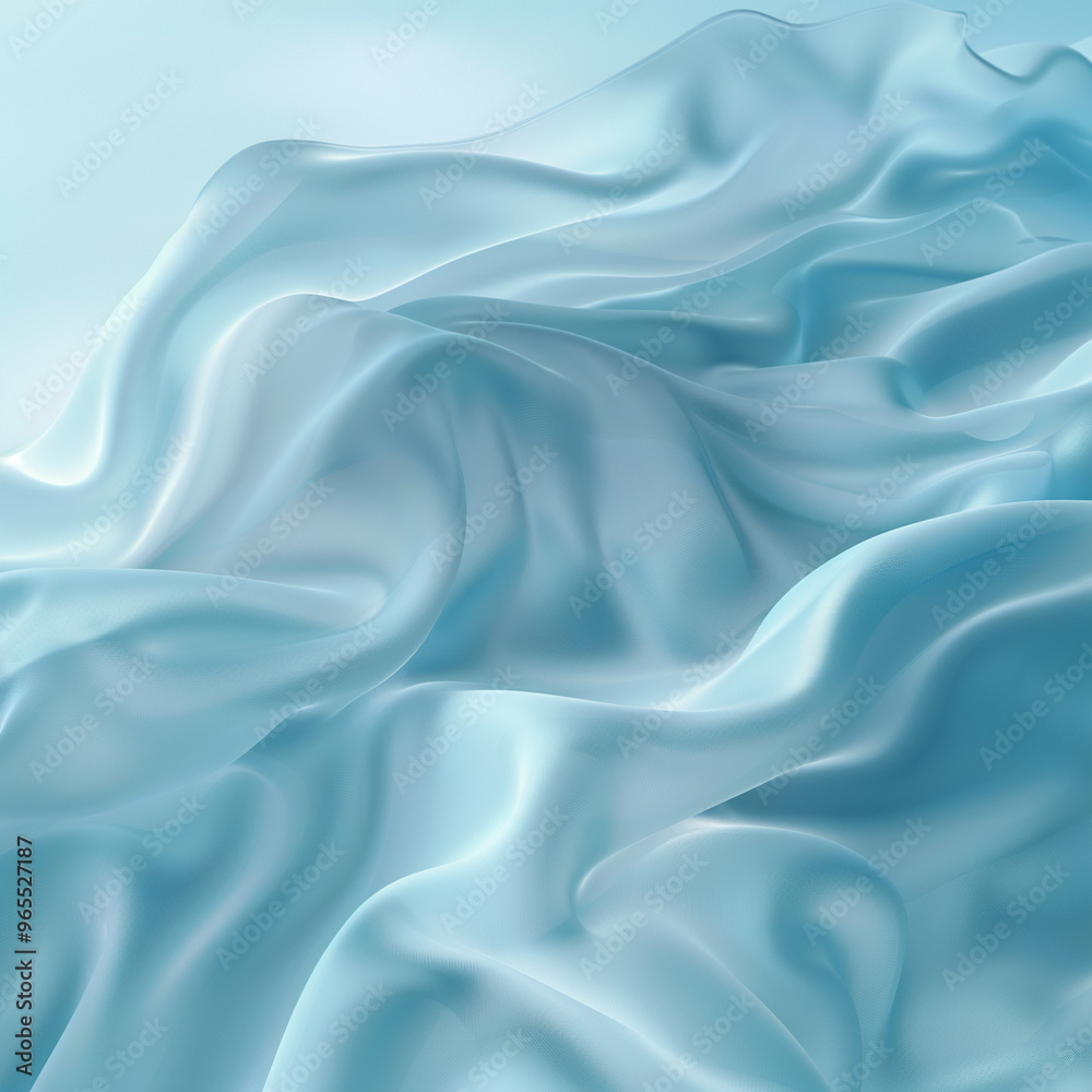 Fototapeta premium Abstract blue background with soft waves and light lines for elegant design 