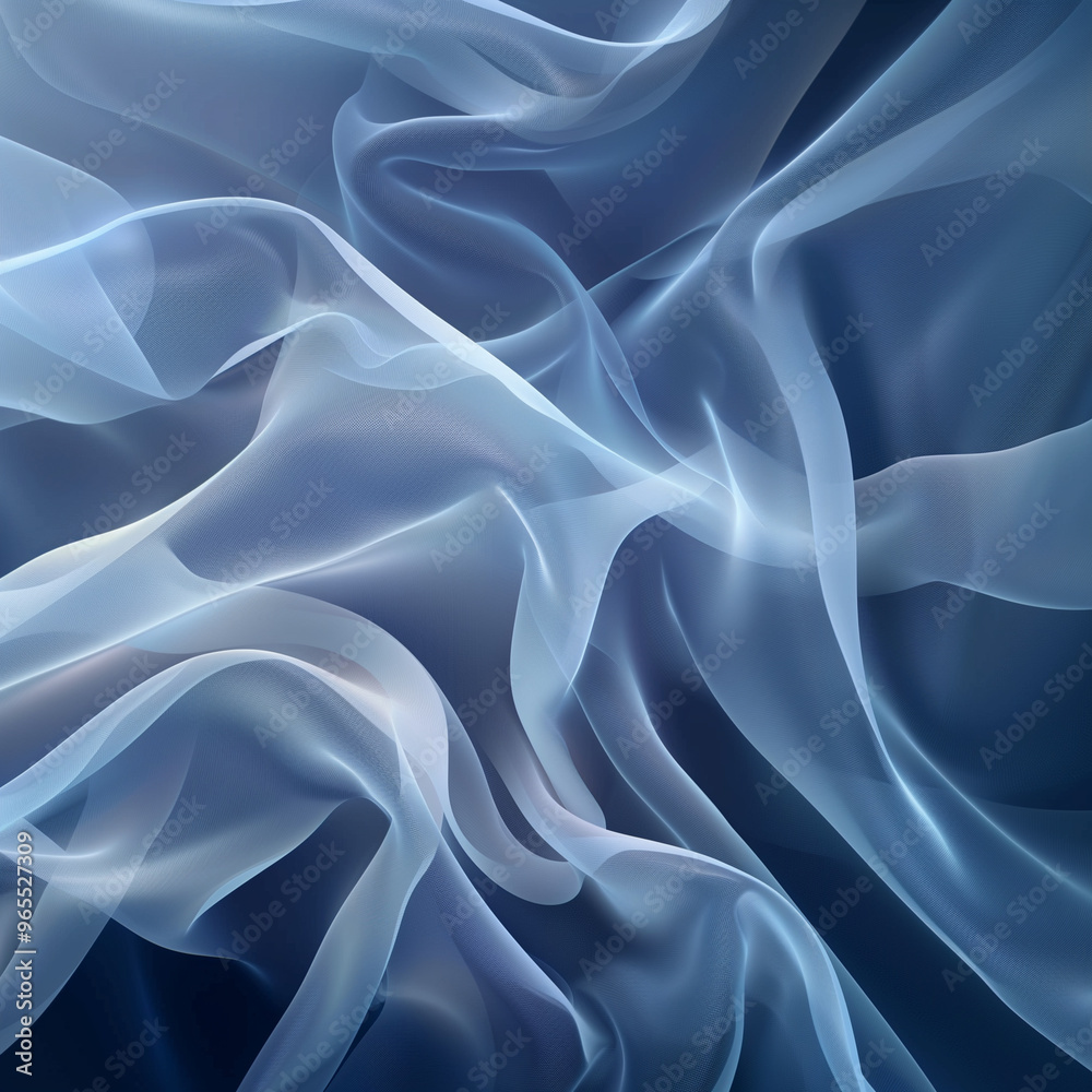 Fototapeta premium Abstract blue background with soft waves and light lines for elegant design 