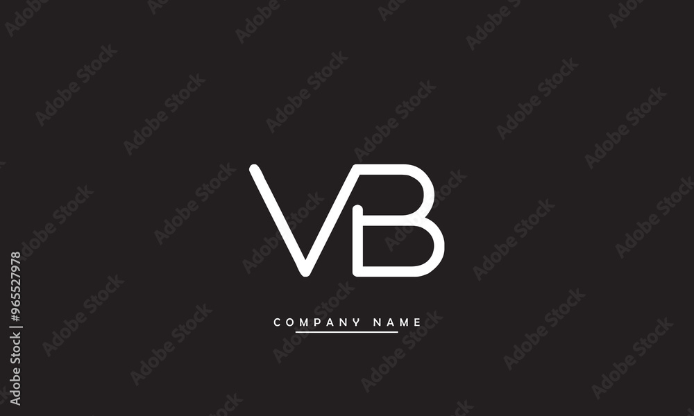 VB, BV V, B Abstract Letters Logo Monogram VB, BV V, B Abstract Letters Logo Monogram
