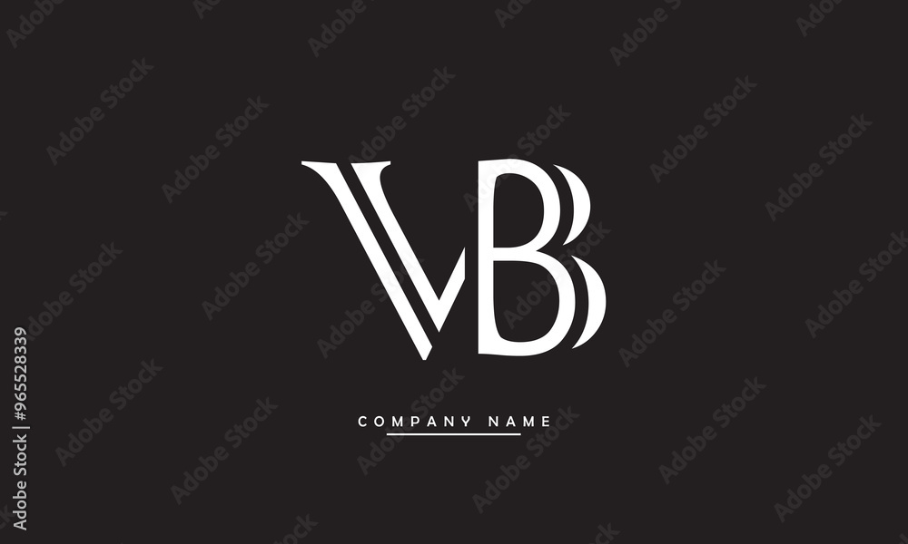 VB, BV V, B Abstract Letters Logo Monogram VB, BV V, B Abstract Letters Logo Monogram