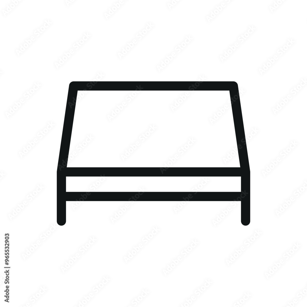 Bed base isolated icon, bed frame vector icon with editable stroke Bed base isolated icon, bed frame vector icon with editable stroke
