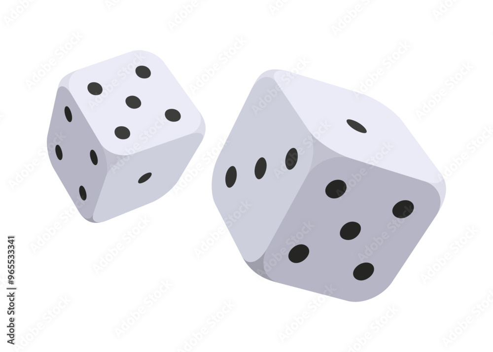 Board game, flat isometric view. Isolated colored icon of dice table gaming. Cartoon family table game for adults and kids for leisure and recreation. Vector illustration. Board game, flat isometric view. Isolated colored icon of dice table gaming. Cartoon family table game for adults and kids for leisure and recreation. Vector illustration.