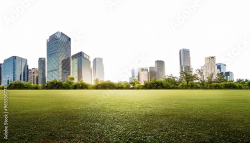 Isolated PNG of a sustainable city scape