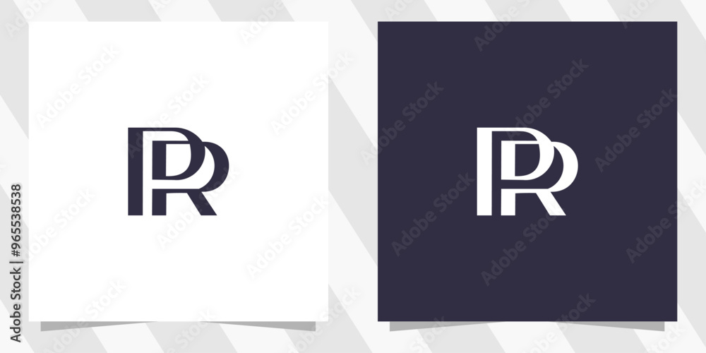 letter rp pr logo design vector letter rp pr logo design vector