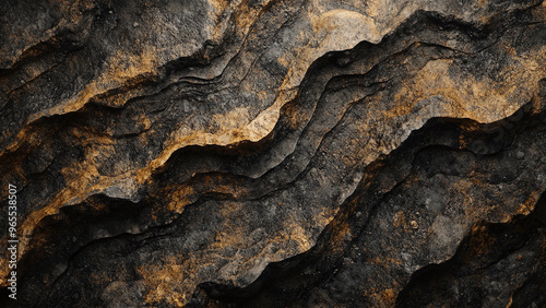 Abstract Fossil Background: A Unique Wallpaper Featuring Wavy Sedimentary Layers and Earth Tones Inspired by Ancient Geological Patterns for Artistic and Decorative Use