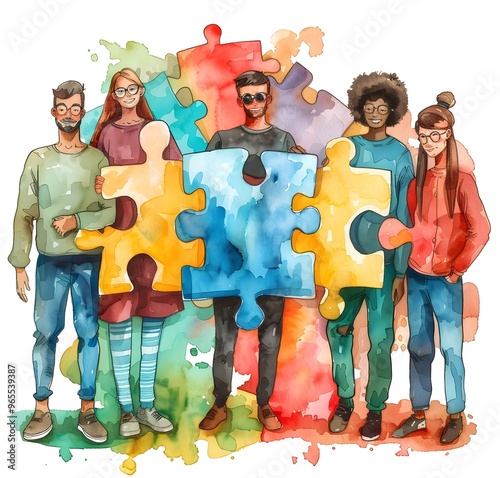 Diverse Individuals Joining Puzzle Pieces for Unified Growth and Harmony