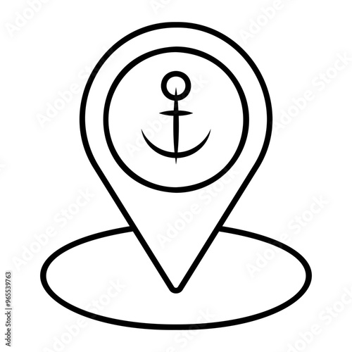 anchor Line Icon