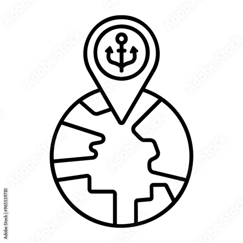 anchor Line Icon