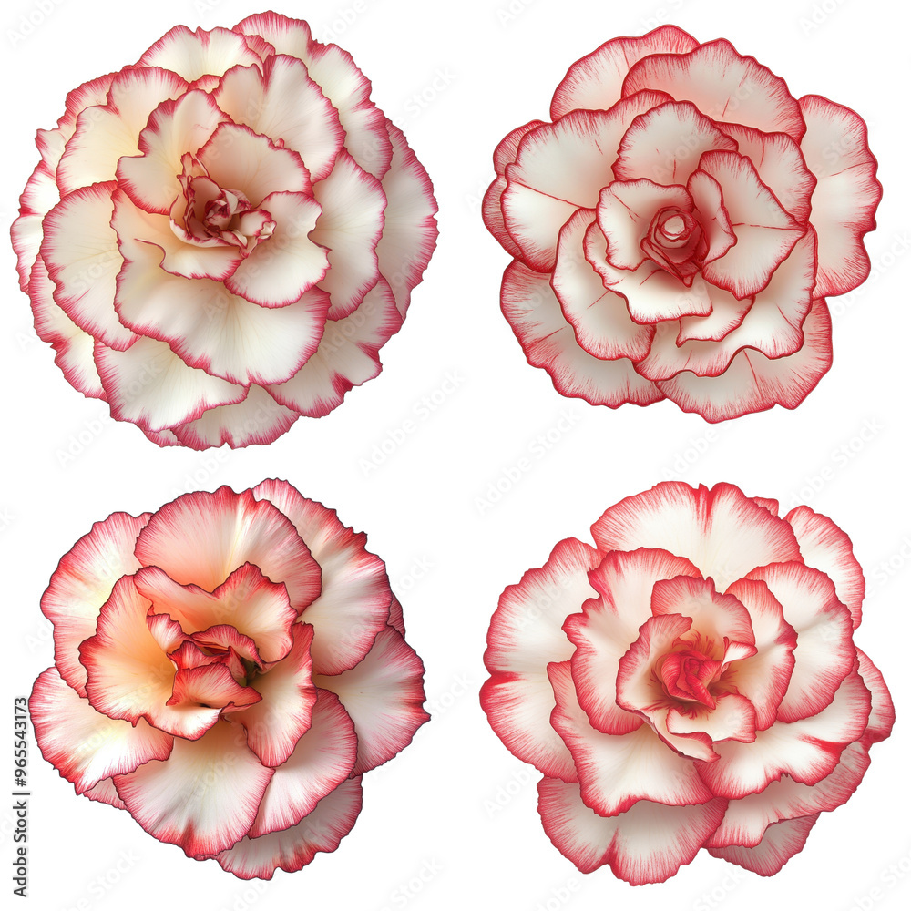 Lush Camellias in Varied Colors Isolated on Transparent Background: Luxurious and Full for Floral Designs Lush Camellias in Varied Colors Isolated on Transparent Background: Luxurious and Full for Floral Designs