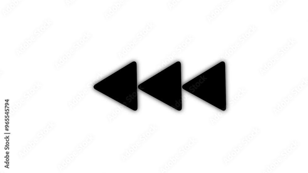 Animation of rewind symbol on white transparent with alpha channel. Rewind Graphic icon Background Animation of rewind symbol on white transparent with alpha channel. Rewind Graphic icon Background