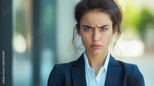 Business woman. Not happy. Angry. Upset.