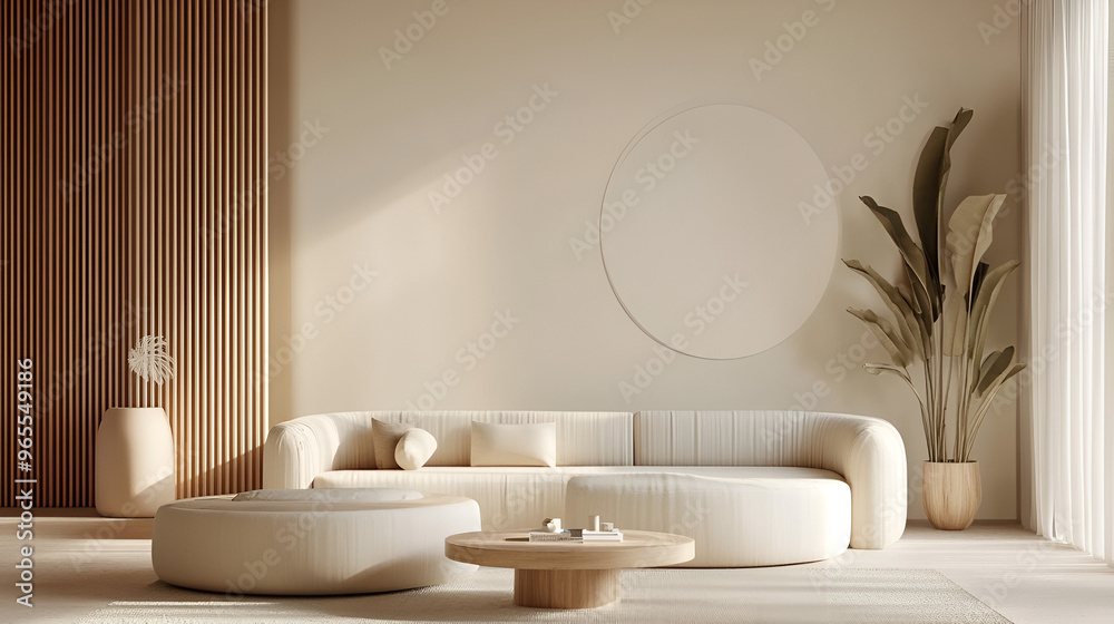 cozy living room design. Mockup wall cozy living room design. Mockup wall