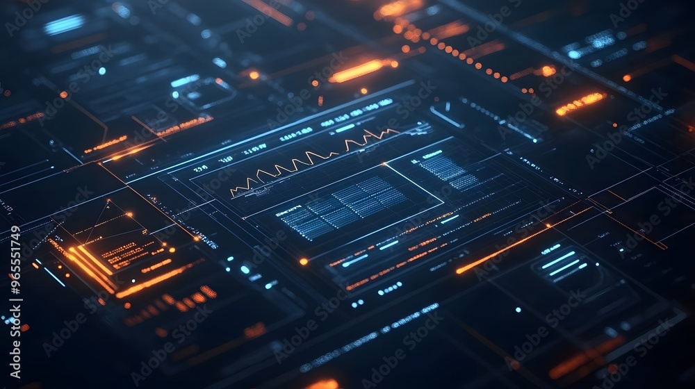 Digital wallet interface with detailed tax tracking, floating in a dark digital space, glowing lines and edges, cool-toned lighting, professional layout, minimalist icons, clear and concise financial