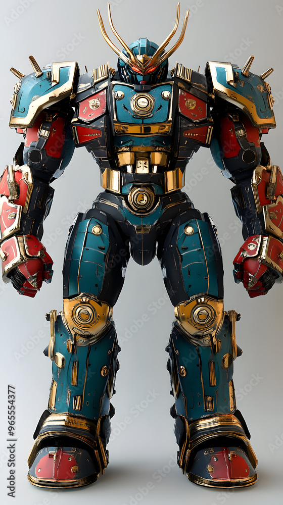 In the Japanese tokusatsu style of the Showa period, present the image of a huge robot In the Japanese tokusatsu style of the Showa period, present the image of a huge robot