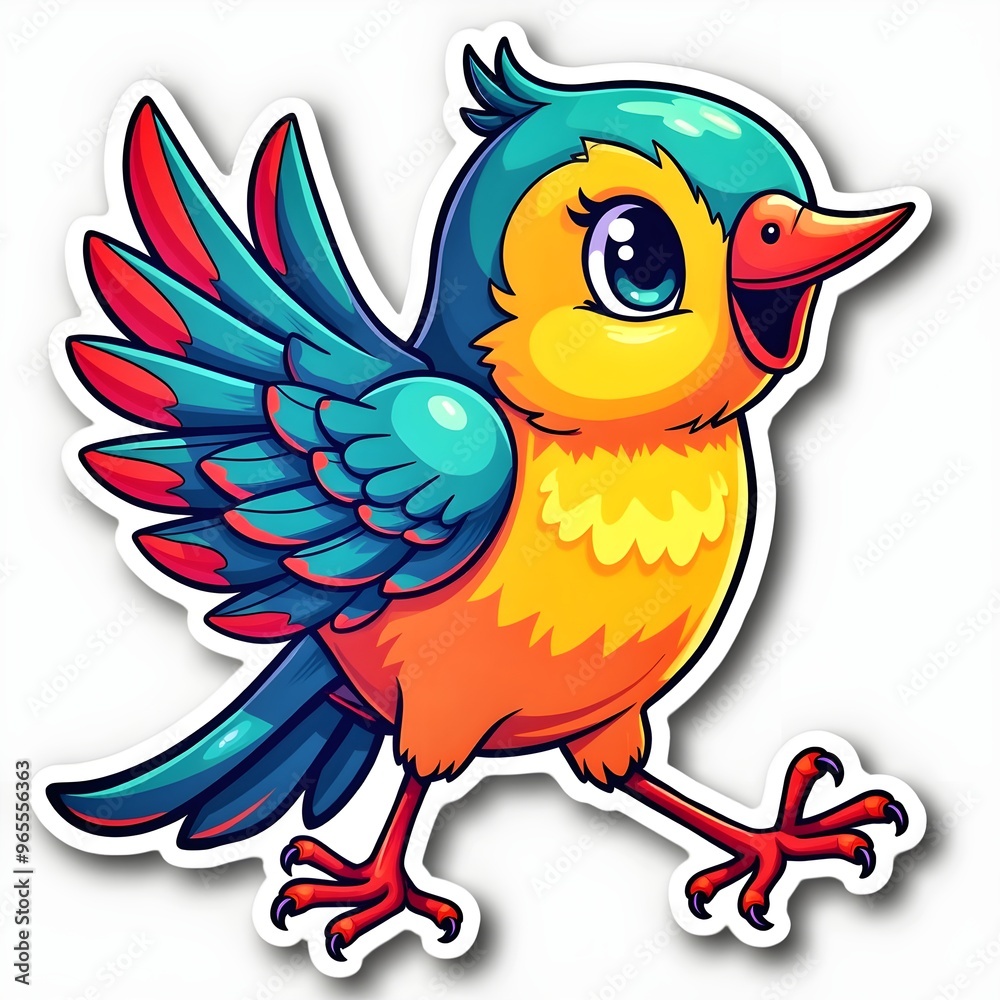 Fototapeta premium cartoon parrot