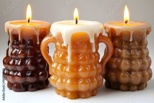 three chirtmas candles photo