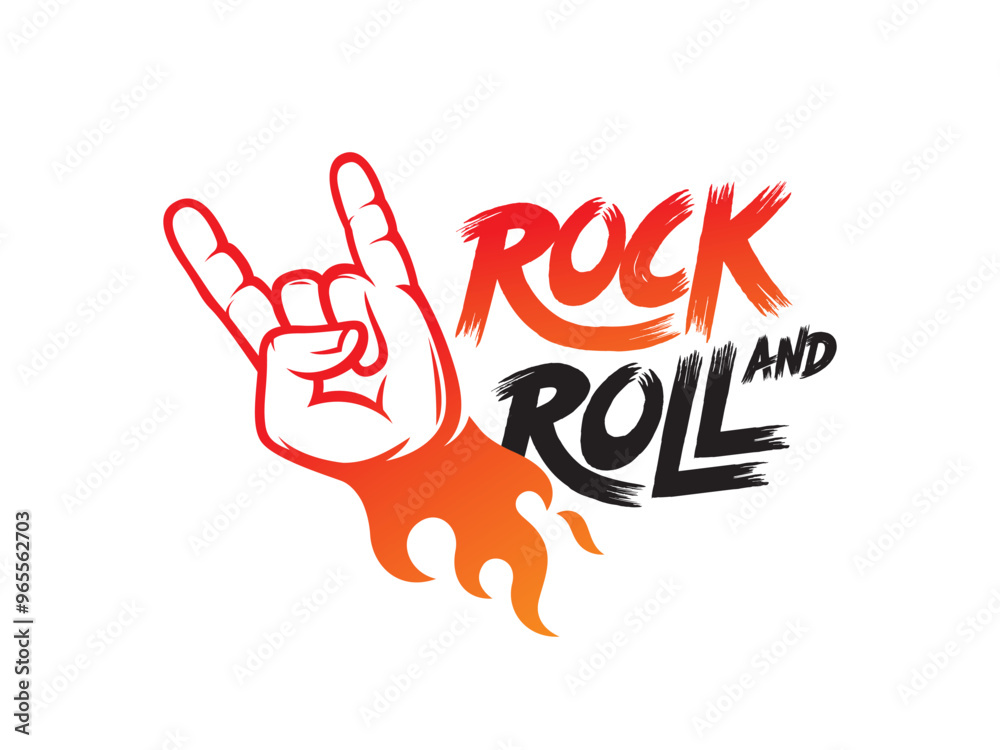 Rock and Roll logo symbol or icon template Rock and Roll logo symbol or icon template