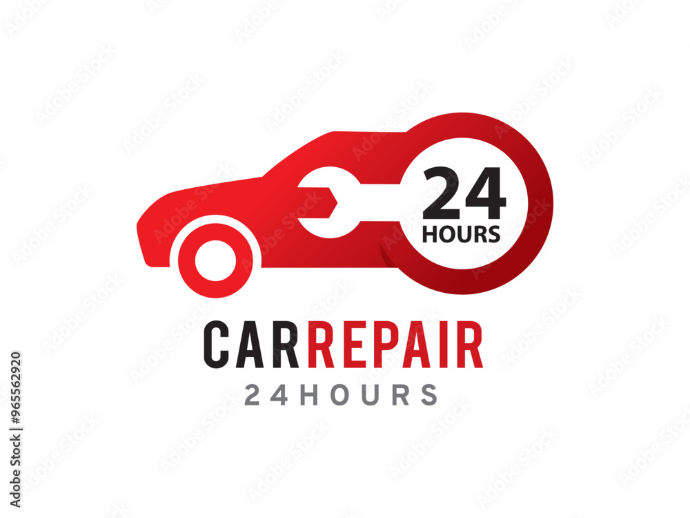 Car Repair 24 Hours logo symbol or icon template Car Repair 24 Hours logo symbol or icon template