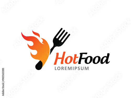 Hot Food logo symbol or icon template